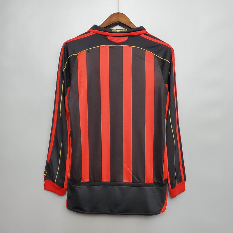 Camisa AC Milan Home 06/07 - Versão Retrô Manga Longa