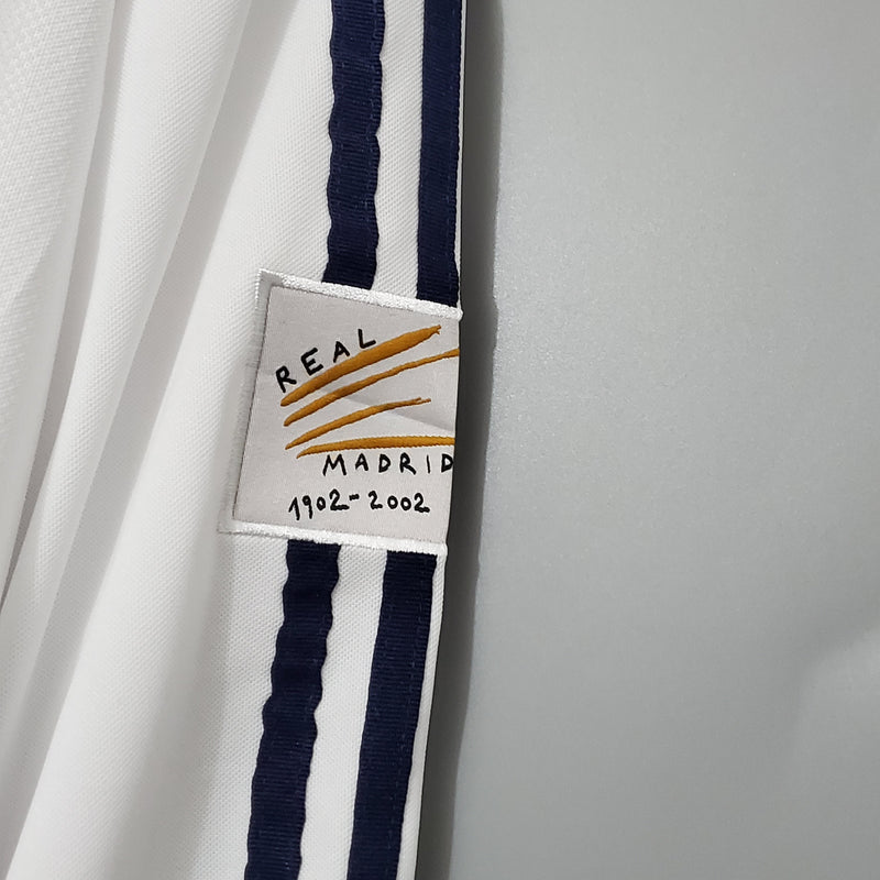 Camisa Real Madrid Home 02/03 - Manga Longa - Versão Retrô