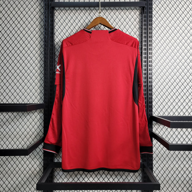 Camisa Manchester United Home 23/24 - Versão Torcedor Manga Longa