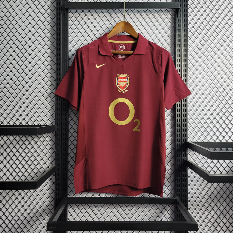 Camisa Arsenal Home 05/06 - Versão Retrô