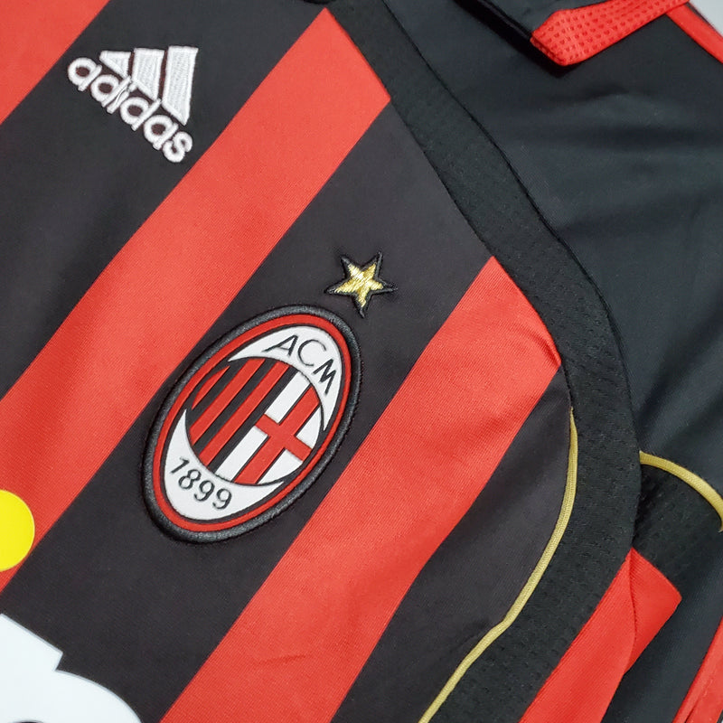 Camisa AC Milan Home 06/07 - Versão Retrô Manga Longa