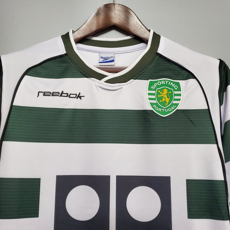 Camisa Retrô Sporting Portugal Home 2001 - Torcedor Masculino