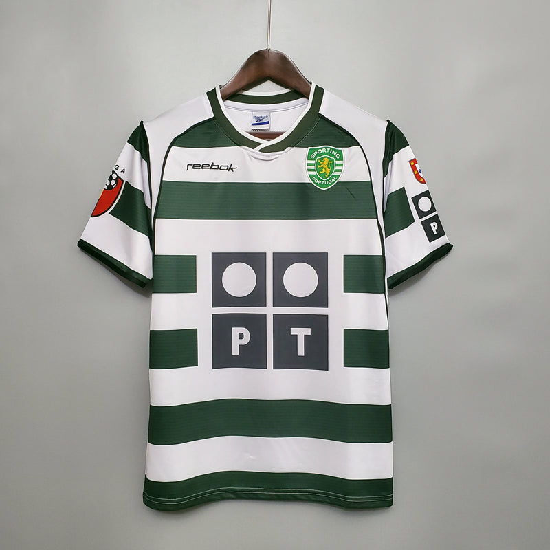 Camisa Retrô Sporting Portugal Home 2001 - Torcedor Masculino