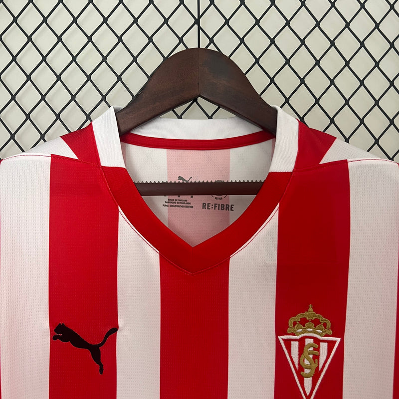 Camisa Sporting Gijon Home 24/25 - Versão Torcedor