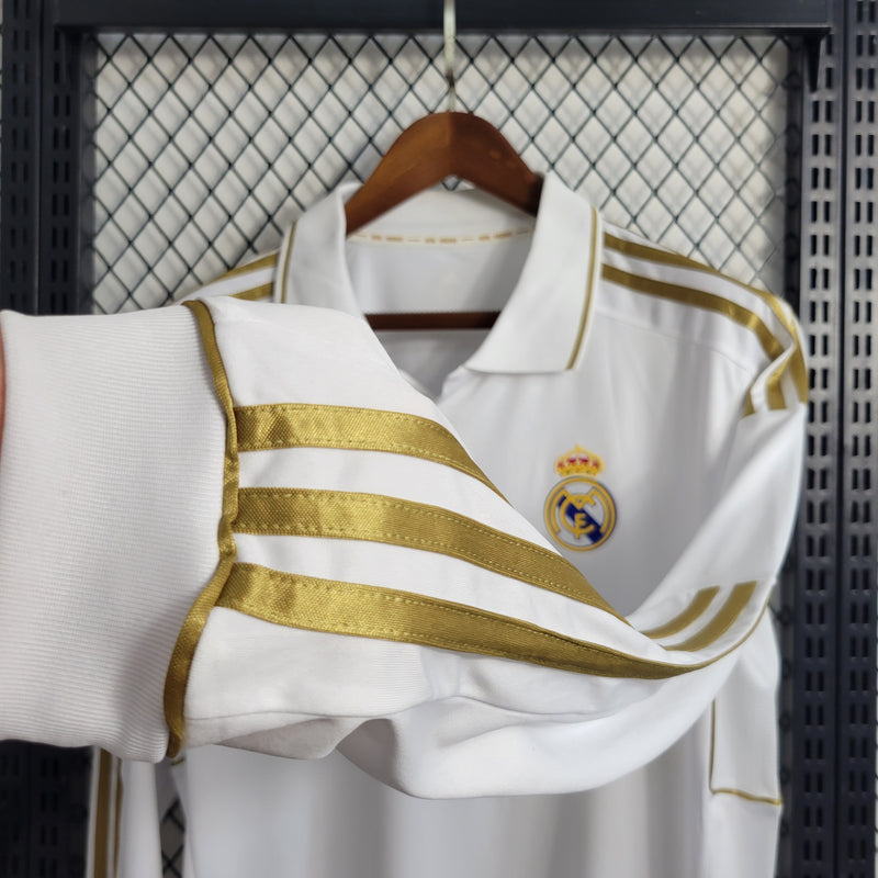 Camisa Real Madrid Home 11/12 - Manga Longa - Versão Retrô