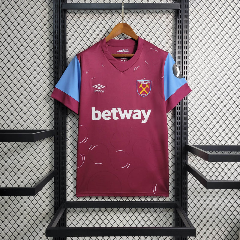 Camisa West Ham Home 23/24 - Versão Torcedor