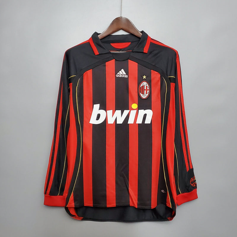 Camisa AC Milan Home 06/07 - Versão Retrô Manga Longa