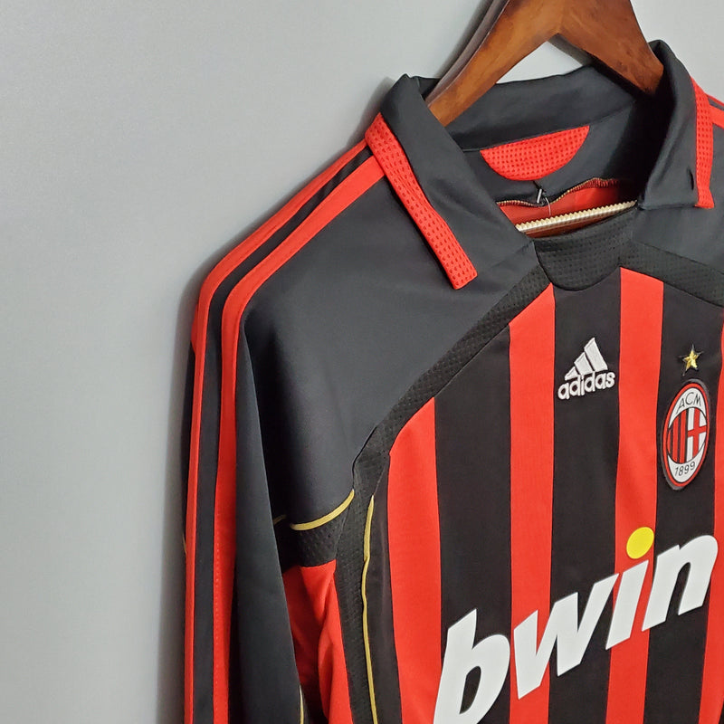 Camisa AC Milan Home 06/07 - Versão Retrô Manga Longa